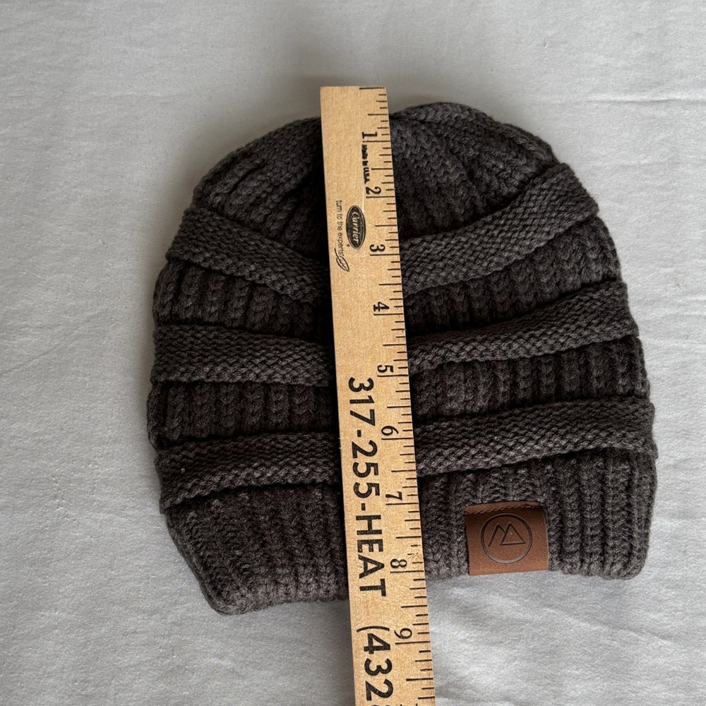 American Trends Slouchy Knit Beanie Winter Hat Dark Gray One Size NWOT - Picture 4 of 5